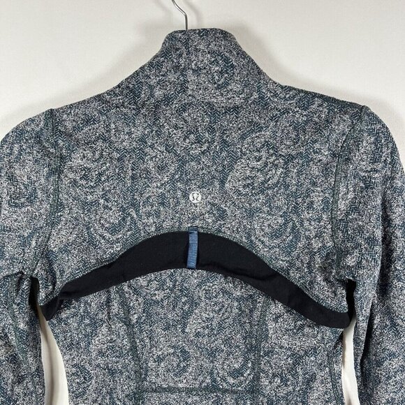 lululemon athletica Define Jacket Brushed Herringbone Gray Blue Alberta size 6 - Picture 10 of 14